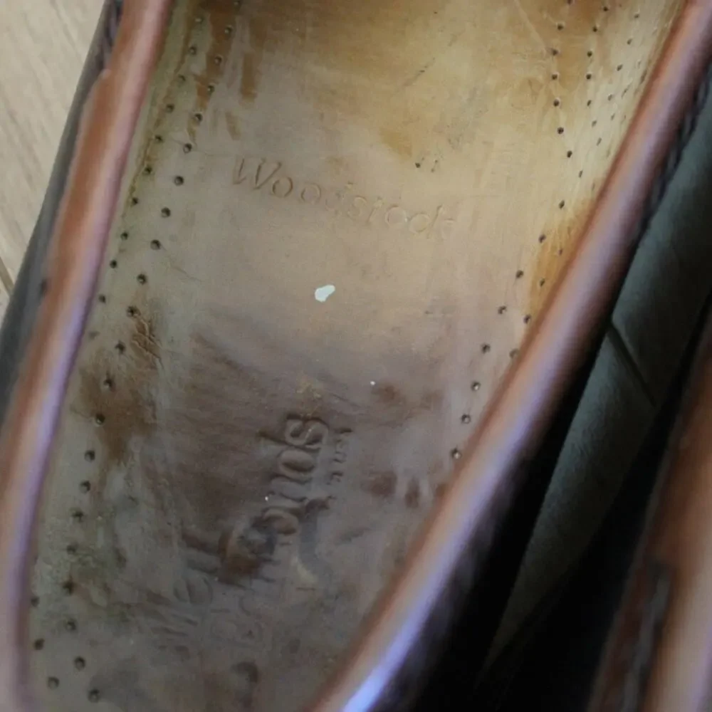 Allen Edmonds Woodstock Kiltie Two Tone Black Brown Leather Loafer‎ Shoes 10